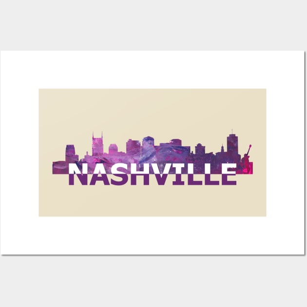Nashville Skyline Wall Art by artshop77